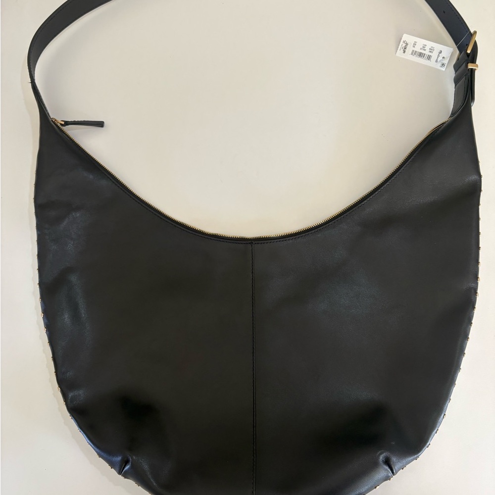 NEW Madewell Black Leather Studded essential sling shoulder Bag - Picture 5 of 12